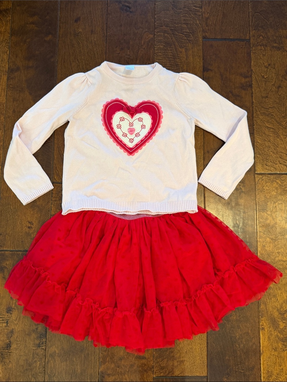 Gymboree Girls Valentines Sweater and Tutu Skirt